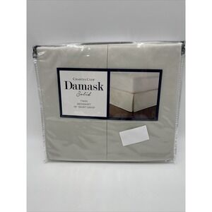 Charter Club Damask Solid 500 Thread Count Twin Bedskirt‎ Ivory $50 #012